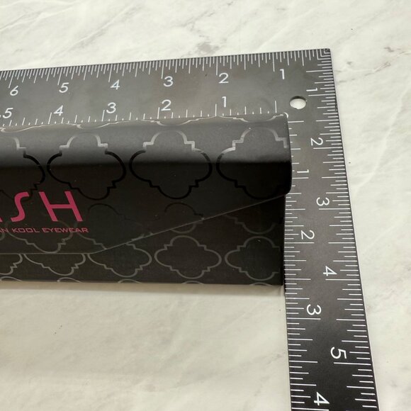 Fysh UK Urban Kool Eyewear Eyeglass Case Black Pink Magnetic Tri Fold w/ Cloth - Picture 7 of 8